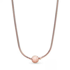 S925 Sterling Silver Pandora Moments Snake Link Necklace,Pandora Charm Necklace,Gift for Her