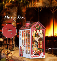 Christmas Booknook,Diy kit,Booknook,Christmas Gifts,dollhouse kit,miniature christmas,Christmas street,book nook kit,assembled book nook