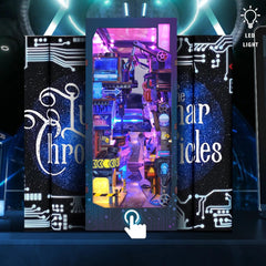 Endless Dimensions Enter the Cyberpunk Realm DIY Book Nook Personalized Gifts,Book Shelf Insert, Wood Book Case,Book Nook,Gifts for Kids