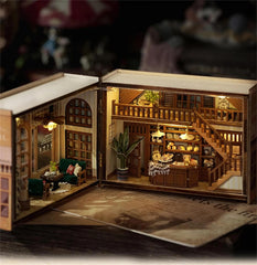 Diy Magic House,Four mesmerizing miniatures,Booknook,3D Puzzle,Bookshelf Decor,Miniature House,Diy Mini House,Dollhouse Kit,Gifts