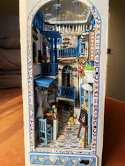 Enchanting Worlds Await: DIY Booknook Magic Series - Create Your Own Mystical Hut Adventure!Book Shelf Insert, Wood Book Case,Book Nook