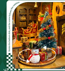 Merry Christmas,Christmas Booknook,miniature,craft kit,diy kit,wooden puzzle,diy nook,dollhouse,diy dollhouse,gift for him,booknook kit