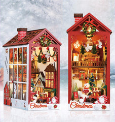 Christmas Booknook,Diy kit,Booknook,Christmas Gifts,dollhouse kit,miniature christmas,Christmas street,book nook kit,assembled book nook
