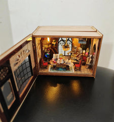 Diy Magic House,Four mesmerizing miniatures,Booknook,3D Puzzle,Bookshelf Decor,Miniature House,Diy Mini House,Dollhouse Kit,Gifts