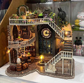 Vintage DIY Magic House with Home Decoration Creative Ornaments,gift for her,puzzle,Doll House,Miniature Book Nook,Handmade Gift,Decoration