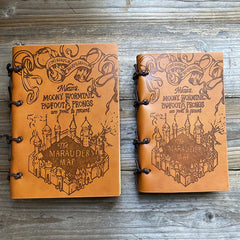 Marauders map notebook leather journal diary journal with fire lacquer seal gift