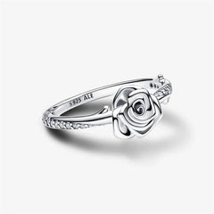 Pandora Bl¨¹hende Rose Ring, S925 Sterling Silber Wedding Ring,Geschenk f¨¹r Sie