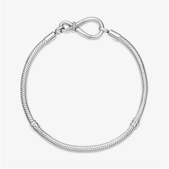 Pandora Moments Infinity Knot Snake Link Bracelet,S925 Sterling Silver Charm Bracelet,Gift for Her