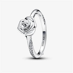 Pandora Bl¨¹hende Rose Ring, S925 Sterling Silber Wedding Ring,Geschenk f¨¹r Sie