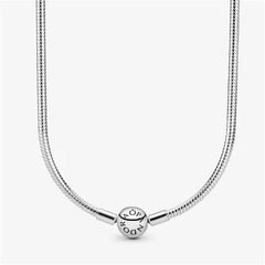 S925 Sterling Silver Pandora Moments Snake Link Necklace,Pandora Charm Necklace,Gift for Her