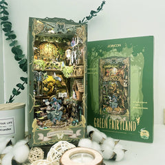 Enigmatic Escapes: DIY Greenfield Mystery Booknook - A Captivating 2024 Gift for Mystery Enthusiasts!Miniature Book Nook,Handmade Gift