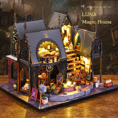 Luna Enchantment DIY Magic House Miniature Kit: Create Your Own Whimsical Wonderland!Miniature Dollhouse,Diy Dollhouse,Kid Craft,Book Nook