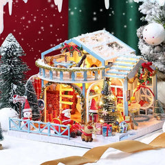 The Snowy Night of Christmas,Christmas present,Minidoll house,diy dollhouse,gift for him,gift for her,book nook,book nook kit,3d puzzle